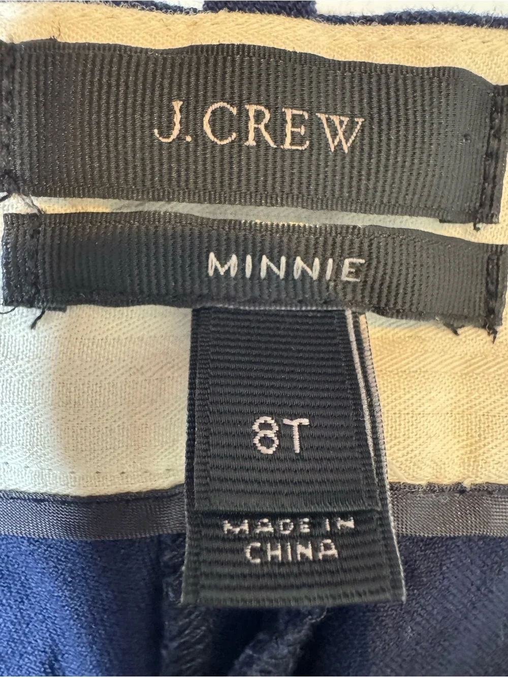 J.Crew Minnie Pants Women’s 8 Tall Navy Blue Stretch Ankle Career Slim Fit
